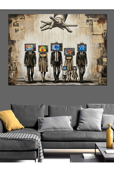 Artmeg Oameni captivați de minte Pânză decorativă - Masă din lemn MDF