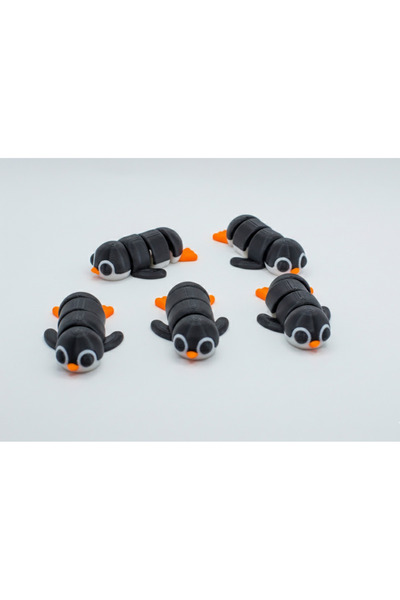 5'li Mini Penguen Figür Seti - Eğitici Hayvan Oyuncak Paketi