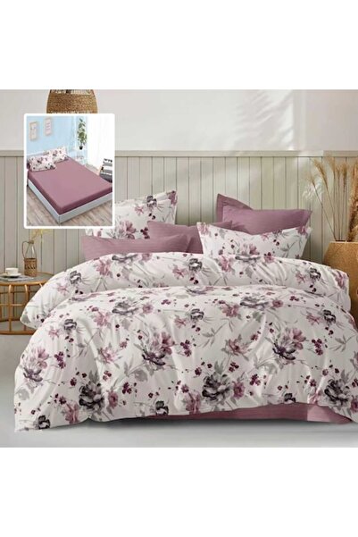 NufJoy Double bed linen set, 6 pieces, fitted sheet for mattress 180 x 200 cm