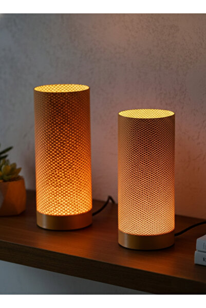 ALTUNOĞLU TASARIM Modern Petek Dokulu 3D Baskı Dekoratif Gece Lambası & Masa ...