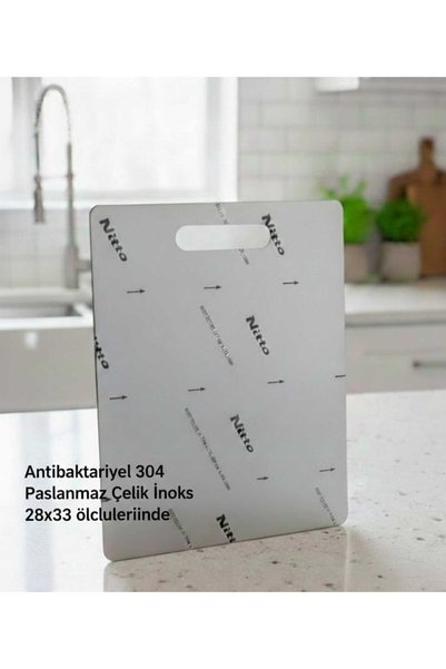 Dersel Dekor 304 Quality Stainless Steel Cutting Board, Vegetable Cutting Board, Meat Cutting Board Inox