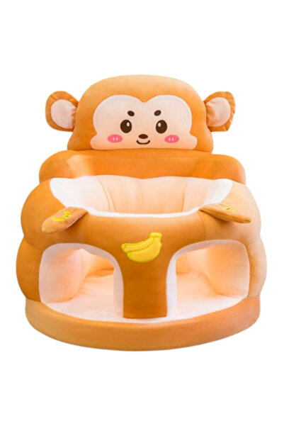 Krista Baby plush armchair with sponge seat - Monkey light brown