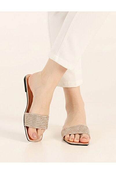DUDYEN SHOES Дамски ортопедични чехли Голд Стоун