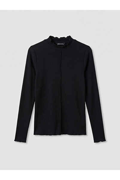 LC Waikiki ΝΕΑ ΣΕΖΟΝΑ ΑΠΟ ΤΗΝ GÜLİS GİYİM Μαύρο Φούστα με βολάν ψηλός λαιμός ...