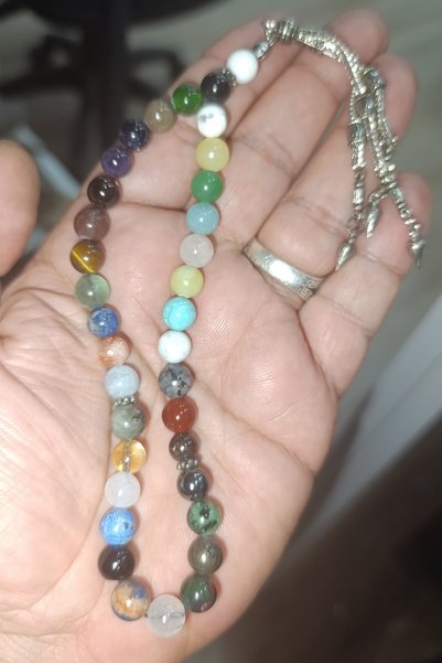 TAŞÇIZADE 8 mm Prayer Beads Made from 35 Different Natural Stones
