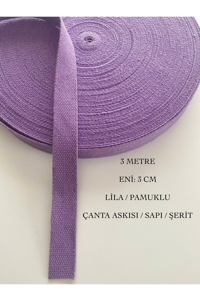 seyranat 3 metra širine, 3 cm lila boje, Pamuk komada, Torba ručka, vešalica,...