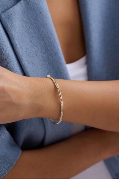 Tufanlar Kuyumculuk 14 Ayar Altın Dorikalı Kelepçe Bilezik