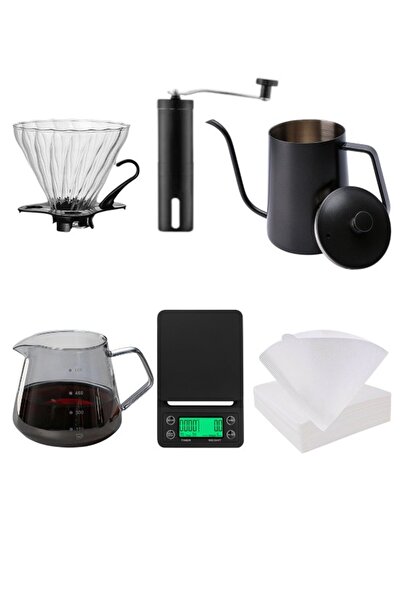 rank V60 Coffee Drip Set: Glass Dropper and Glass Serving Tool