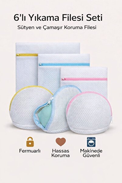 MorPort 3-dijelna šarena mreža za veš sa patentnim zatvaračem I 3-dijelni luk...