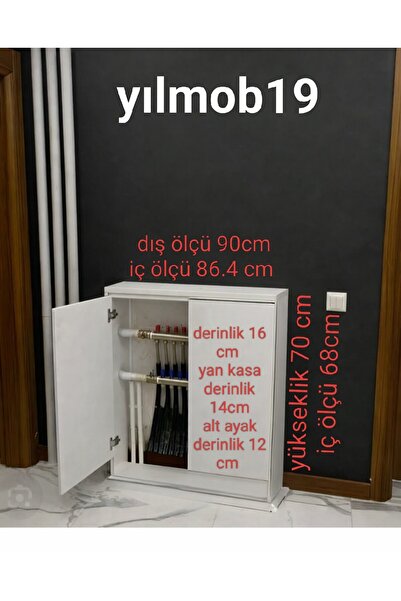 yılmob19 Boru gizleme dolabı 90*70 beyaz