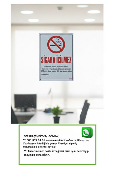 MOD UV BASKI SİGARA İÇİLMEZ FOLYO ETİKET (ebat seçiniz)