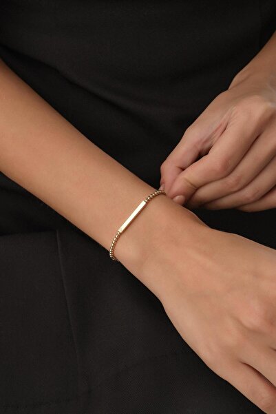 Arpaş 14 Ayar Toplu Altın Plaka Bileklik