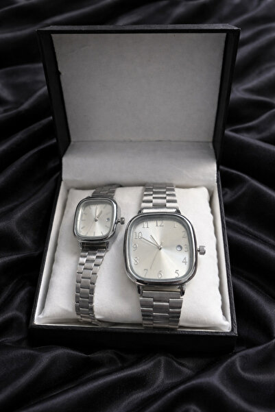 Hüma Butik Takı & Aksesuar Çift Saat Seti Kadın Erkek | Şık Tasarım Kol Saatl...