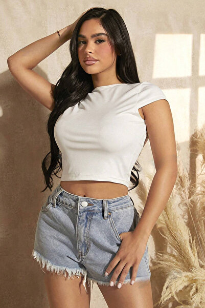 ROSAMİNA Women's Backless Camisole Fabric Stretchy Blouse