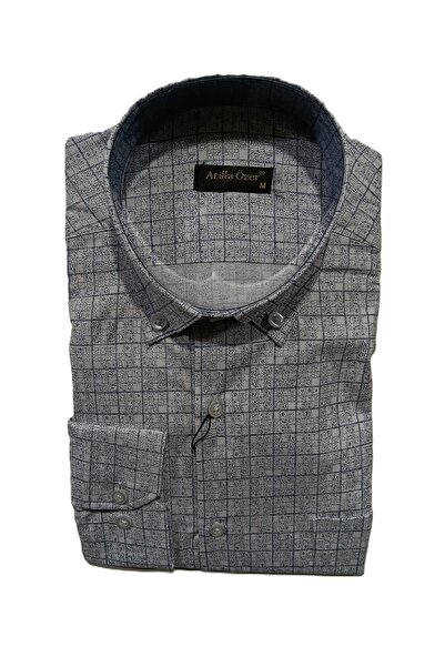 nightblack Чоловіча літня сорочка з фактурною тканиною, вільного крою, з довг...