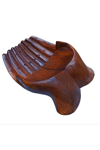 SultanofAura Ahşap El Oyması El Figürü _ Dekoratif Kase / Sunumluk 25*15 cm