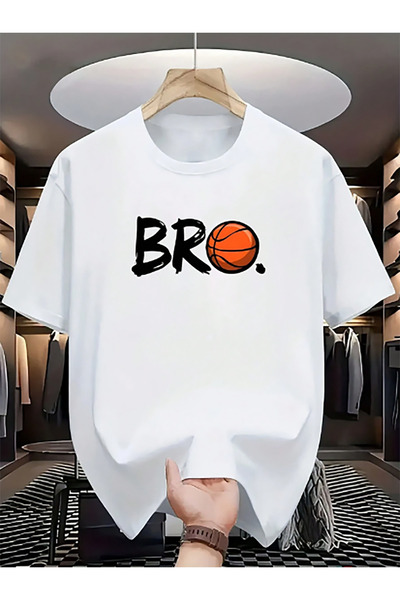 SUNFREE TRICOU CU MÂNECĂ SCURTĂ, SUPRAMĂRIT, CU IMPRIMEU BRO