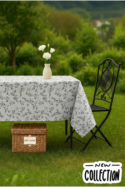 Soft Kare Pvc Fiber Tablecloth – Wipeable, Waterproof, Modern Pattern, for Ki...