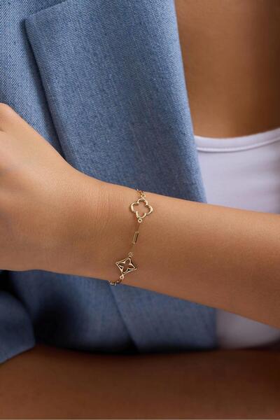 Arpaş 14 Ayar Altın Yonca Bileklik