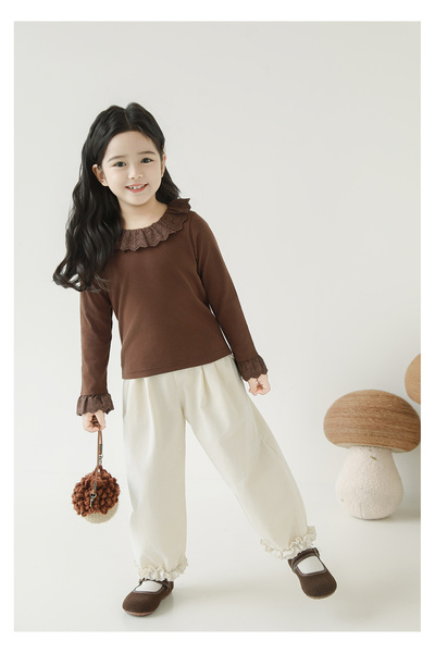 Doridoriico LACE BLOUSE COCOA