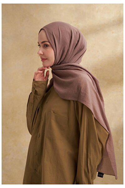 ARMANDA Rustic Cotton Shawl Coffee