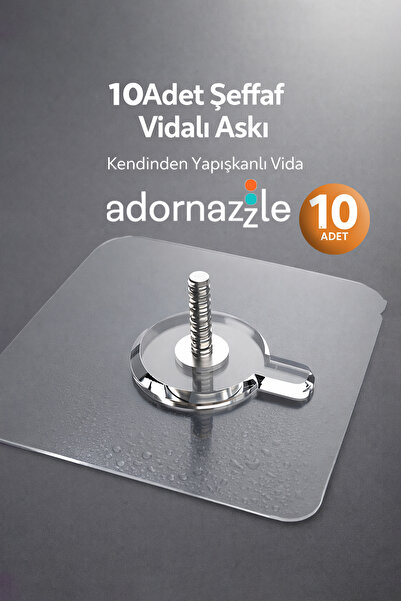 adornazzle 10 komada providnog vijčanog nosača, samolepljivi vijak, nosač za ...