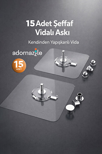 adornazzle 15 komada providnog vijčanog nosača, samolepljivi vijak, nosač za ...