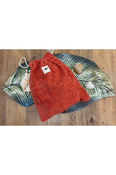 Handmade By MBK HAVLU KUMAŞ TAŞIMA KESESİ-KİREMİT RENK