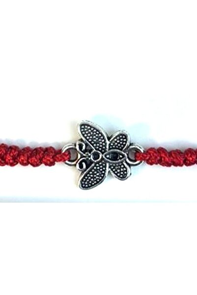 Flippy Βραχιόλι Martisor με Μεταλλικό Μενταγιόν, Jolie, με Πλεκτό Κόκκινο Υφα...