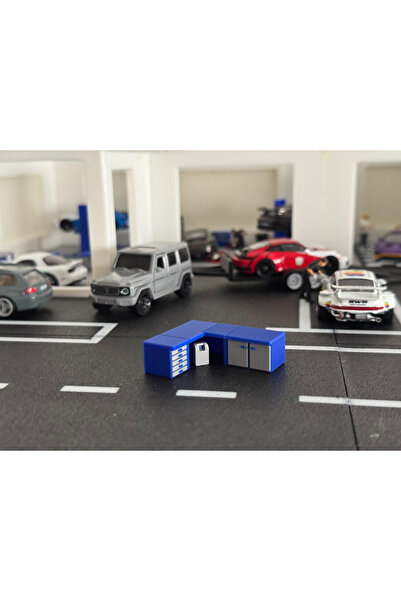 Ercinova Diorama Garaj İçin Çalışma Masası Ve Atık Kutusu 1/64 Ölçekli