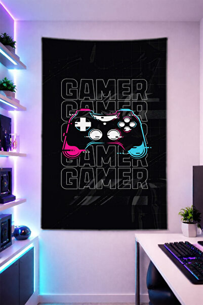 Reyhani Psp -3 Vertical Wall Covering Shiny Quality Fabric Room Decor Tapestr...