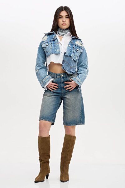 subr Vintage Bol Kesim Denim Şort