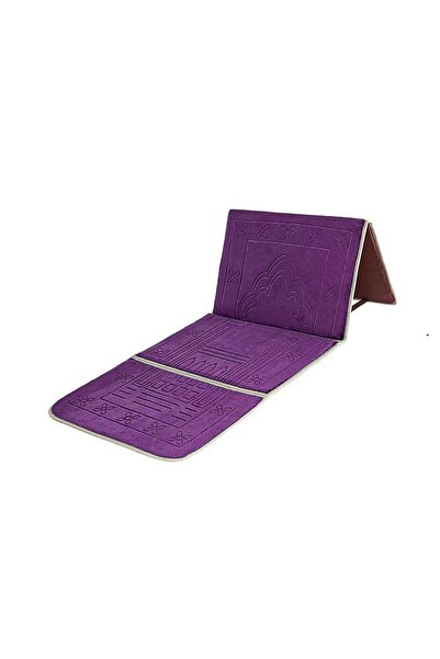 Generic سجادة صلاة إسلامية قابلة للطي مع مسند للظهر