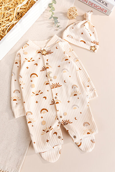 Babymod Rainbow Patterned Cotton Baby Girl-Boy Romper