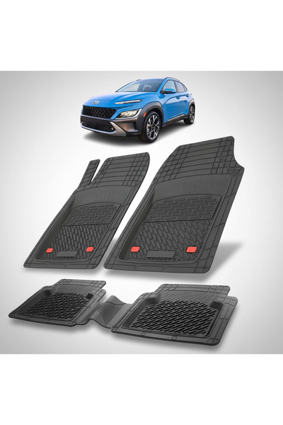 TEAMCAR Πατάκια δαπέδου Hyundai Kona Tavita από καουτσούκ συμβατά 2021-2023, ...