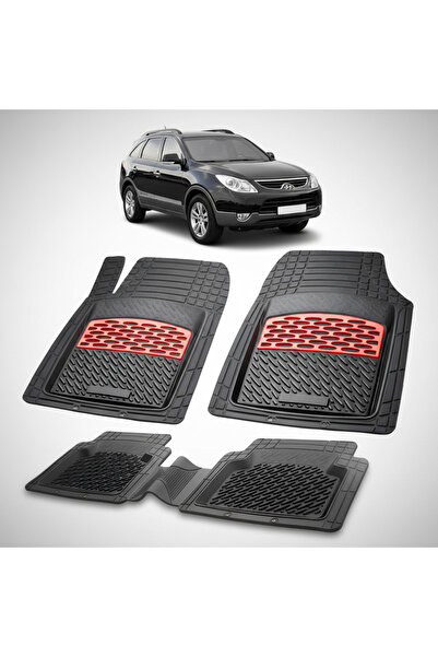 TEAMCAR Hyundai ix55 2009-2012 Πατάκια Δαπέδου με Λάστιχο - Κόκκινο