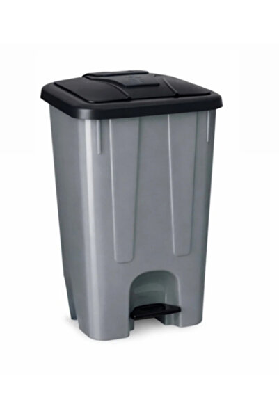 POMSTORE 85 lt Köşeli Pedallı Tekerlekli Çöp Kovası Tutma Saplı Yeşil