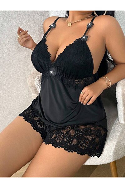 STARRY NIGHT Plus Size Thin Strap Nightgown