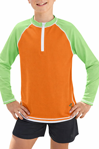 BesserBay Top de baie pentru copii, mânecă lungă, respirabil, protecție UV, p...