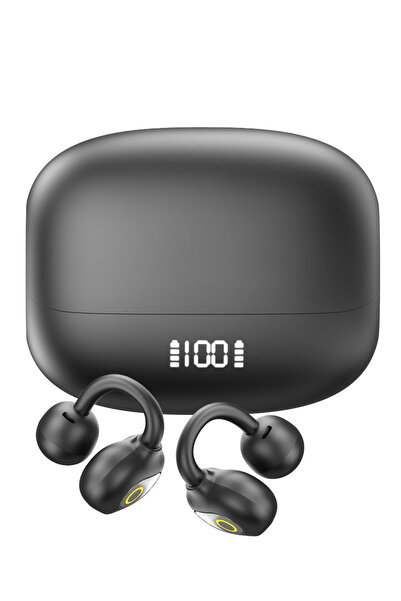 WANNA PROTECT Bluetooth 5.4 Dijital Göstergeli TWS Rahat Kulak Klipsli TWS Ka...