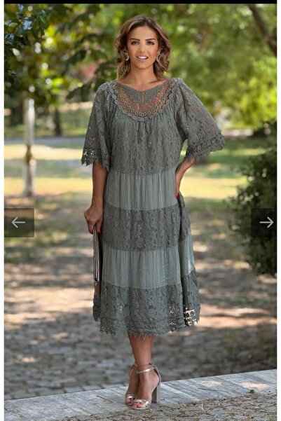 İTALYAN Lare Lace Silk Dress