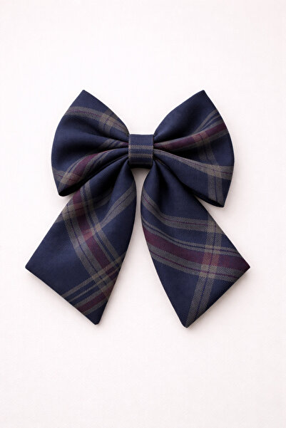 POYASE Ekose Desenli Büyük Fiyonk Toka Koleksiyonu