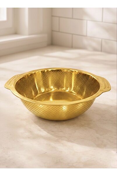 Emal Home 28 cm Gold Stainless Steel Luxury Colander - Decorative Kitchen and...