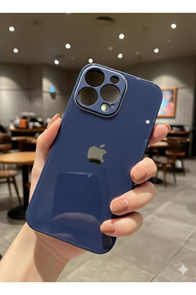 TECNOTREND iPhone 13 PRO MAX Uyumlu LOGOLU Glass Arkası Cam Şık Tasarım Sert ...