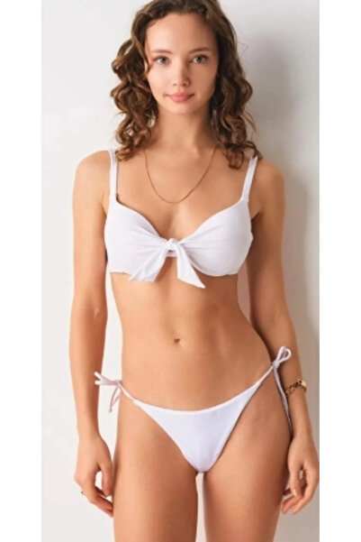 No Gossip Juju Brazilian Bikini Altı-White
