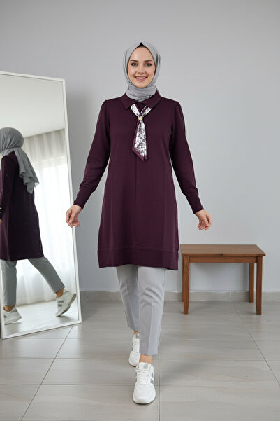 Kirazca Butik Tunica Hijab din țesătură mercerizată pentru femei