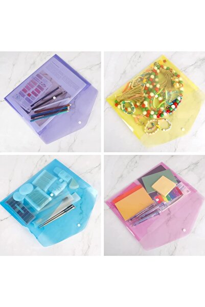 my clean water My Clear Bag Colorful Snap File W-290 3 Pcs