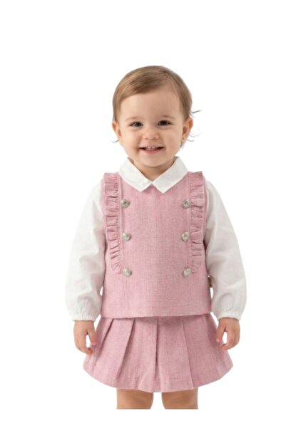 GÜL Baby Set festiv pentru fete, set cu vestă, fustă și pantaloni scurți (set...