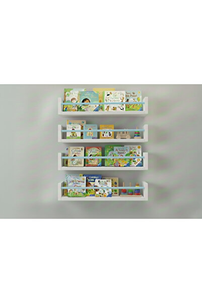 EGN WOODS 40X4 White Mdf Baby Room Organizer Children's Room Montessori Educa...
