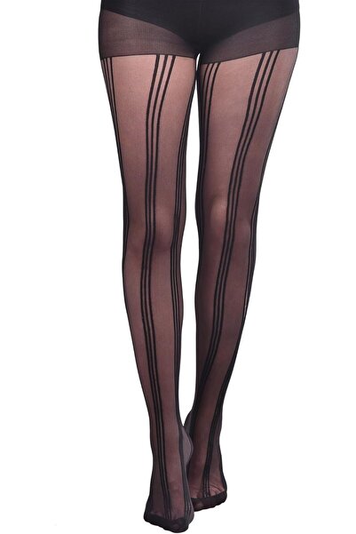 Pinky جوارب سوداء طويلة للنساء بقماش فوال يصل طوله إلى ربع الركبة، جوارب سودا...